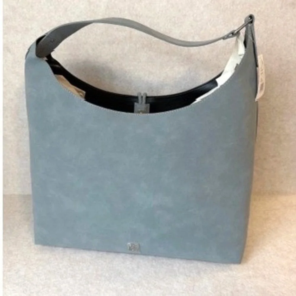 Rebecca Minkoff Tahoe Hobo Bag Denim Blue Leather Tassel HU25ETAHOB New